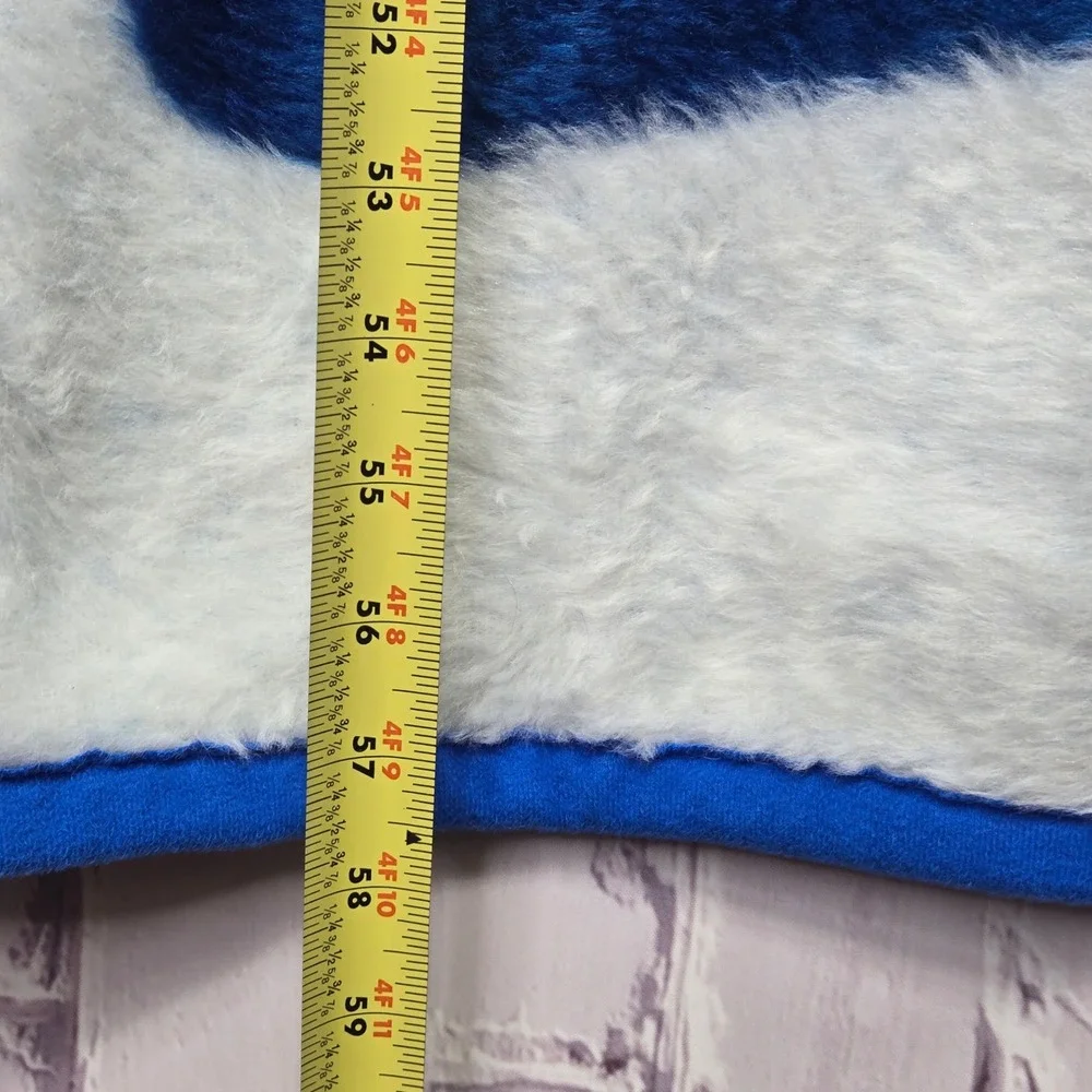NFL New York Giants Plush Throw Blanket Blue Red White Fleece Fan Gear 60x51